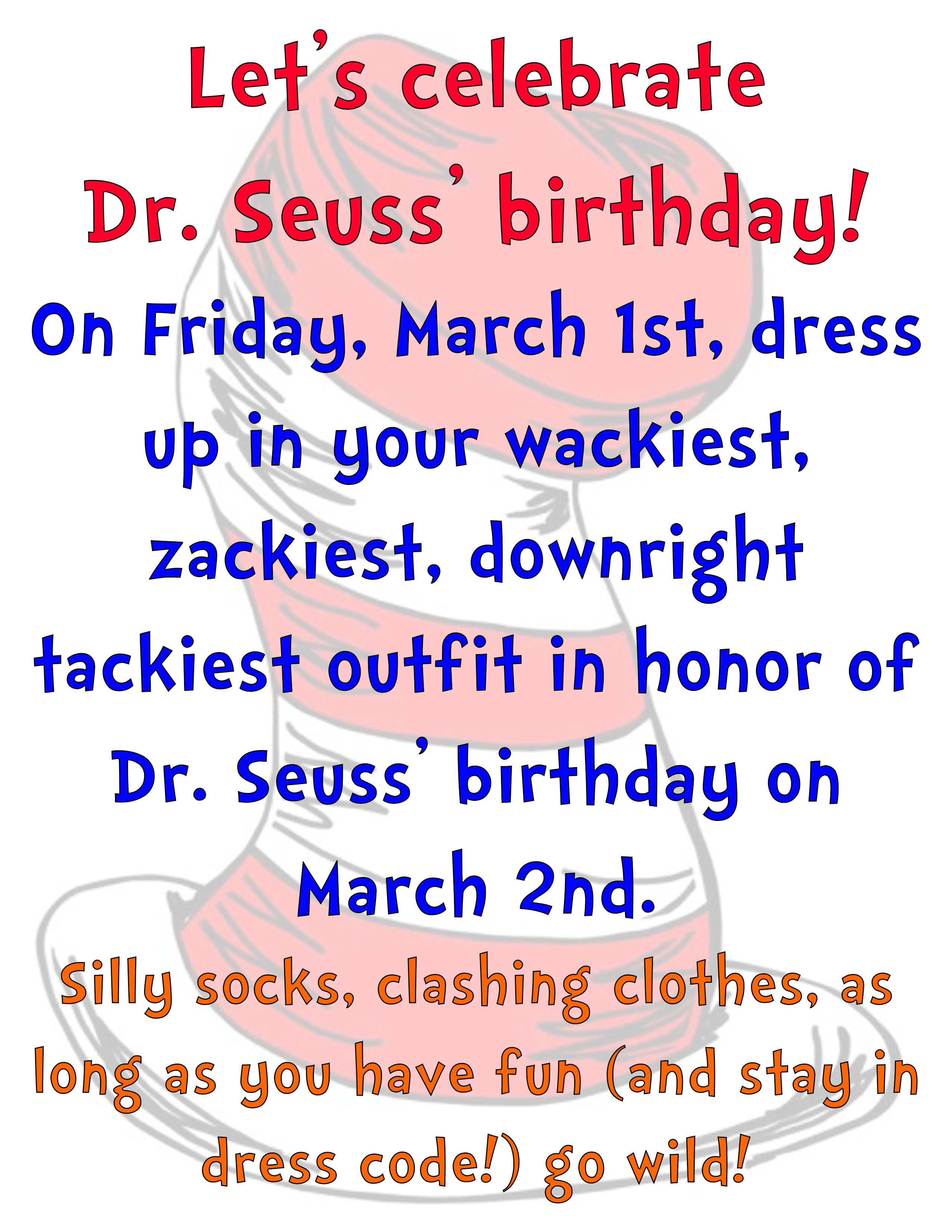 dr seuss bday flier Media Center